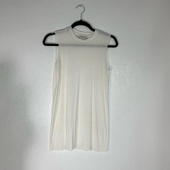 ALL SAINTS basic white everyday long sleeveless tee XS - Picture 1 of 6